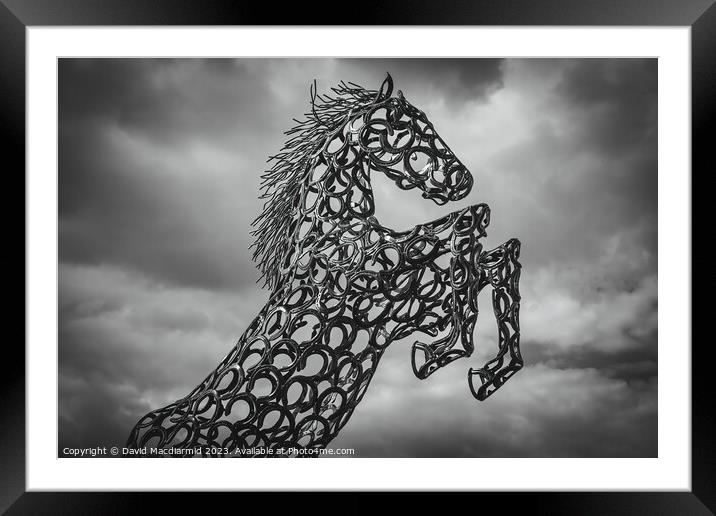 Horse Sculpture Framed Mounted Print by David Macdiarmid