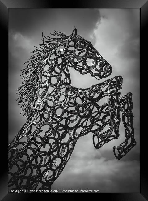 Horse Sculpture Framed Print by David Macdiarmid