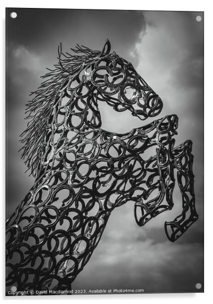 Horse Sculpture Acrylic by David Macdiarmid