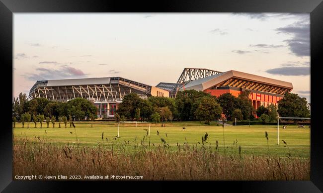 The Glorious Anfield Under Evening Sun Framed Print by Kevin Elias