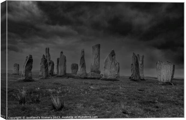 Callanish stones, Isle of Lewis, Outer Hebrides. Canvas Print by Scotland's Scenery