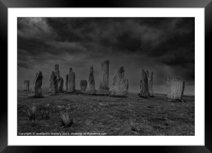 Callanish stones, Isle of Lewis, Outer Hebrides. Framed Mounted Print by Scotland's Scenery
