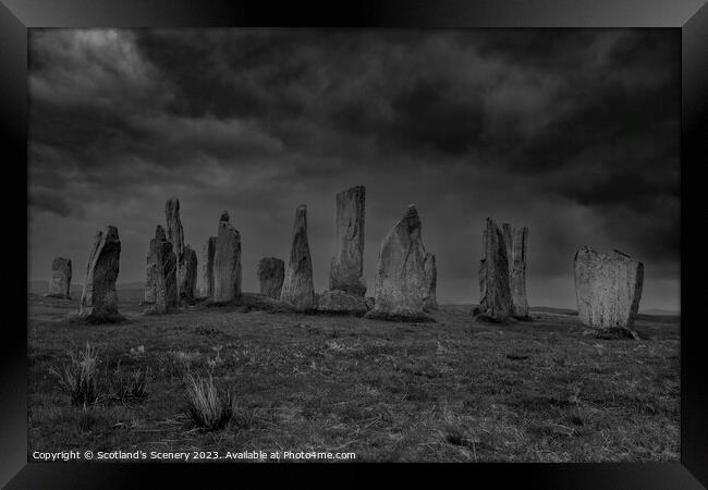 Callanish stones, Isle of Lewis, Outer Hebrides. Framed Print by Scotland's Scenery