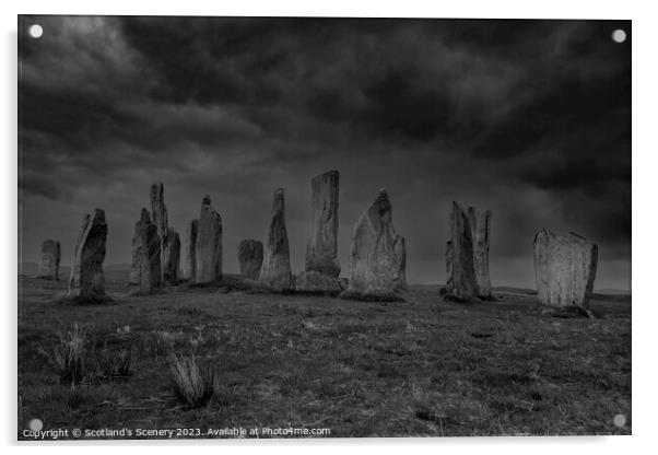 Callanish stones, Isle of Lewis, Outer Hebrides. Acrylic by Scotland's Scenery