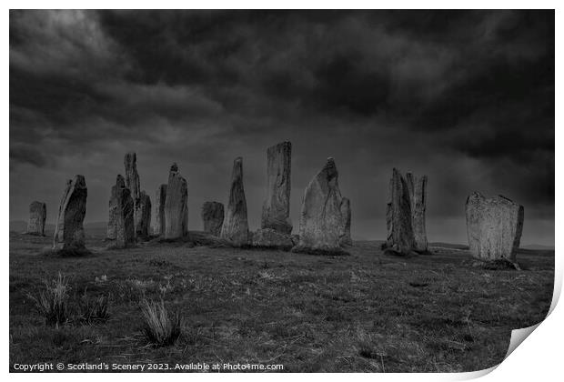 Callanish stones, Isle of Lewis, Outer Hebrides. Print by Scotland's Scenery