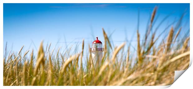 Talacre Lighthouse from the Dunes Print by Celtic Origins