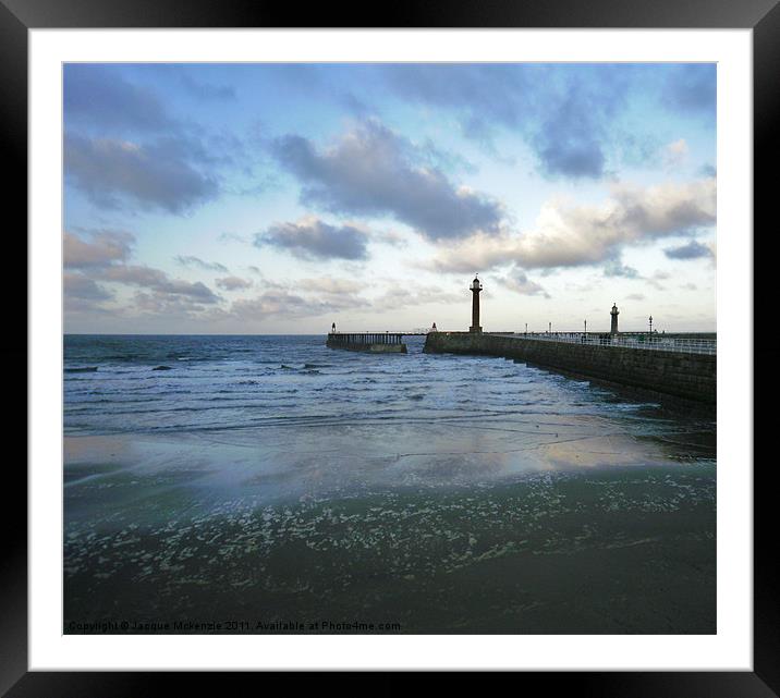 ICY WAVES Framed Mounted Print by Jacque Mckenzie