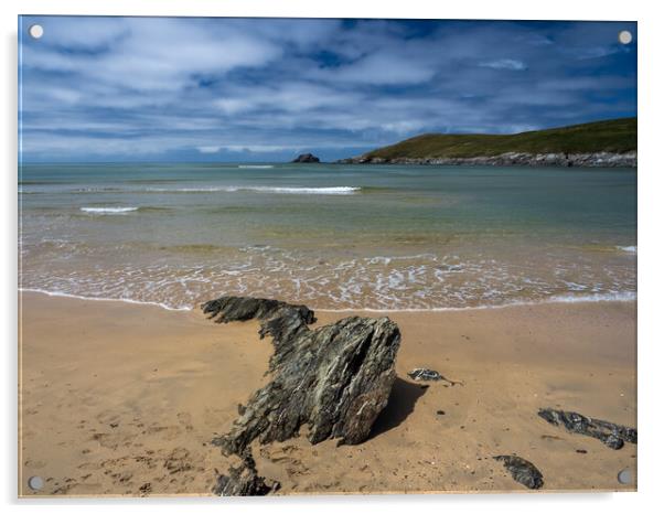 A stunning Cornish beach Acrylic by Tony Twyman