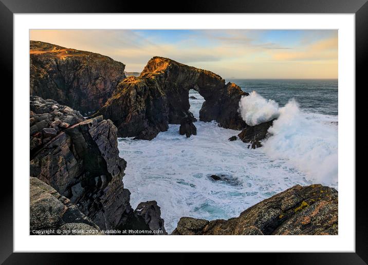 Stac a' Phris Sunrise Framed Mounted Print by Jim Monk