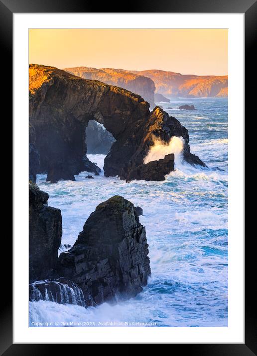 Stac a' Phris,  Isle of Lewis Framed Mounted Print by Jim Monk