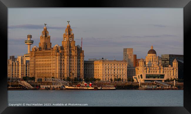The Three Graces of Liverpool and the Waverley Framed Print by Paul Madden