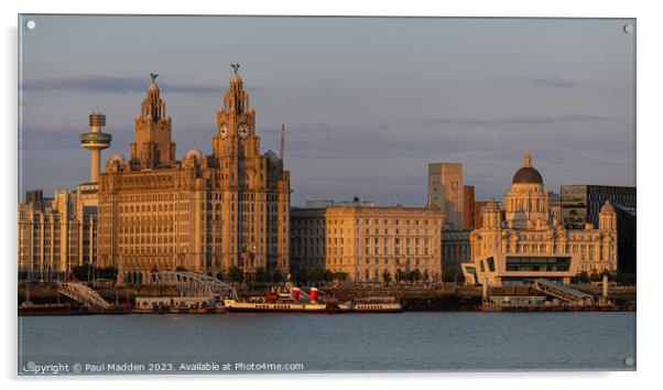 The Three Graces of Liverpool and the Waverley Acrylic by Paul Madden