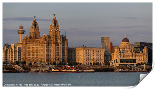 The Three Graces of Liverpool and the Waverley Print by Paul Madden