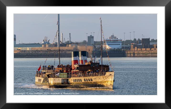 The Waverley Paddle Steamer Framed Mounted Print by Paul Madden