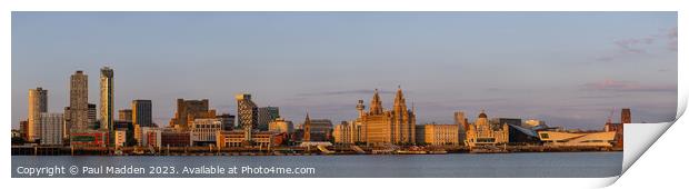 Liverpool Skyline Panorama Print by Paul Madden