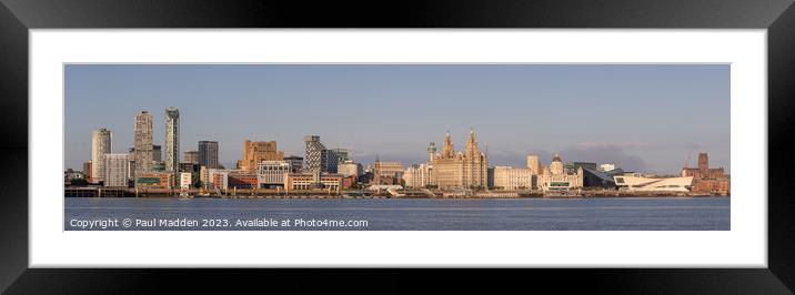 Liverpool Waterfront Panorama Framed Mounted Print by Paul Madden