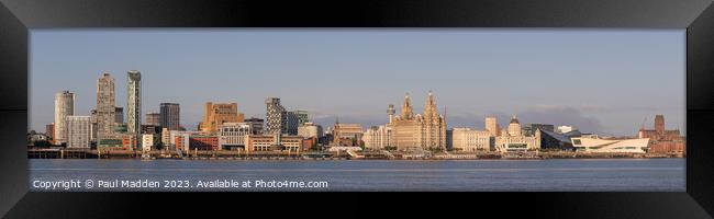 Liverpool Waterfront Panorama Framed Print by Paul Madden