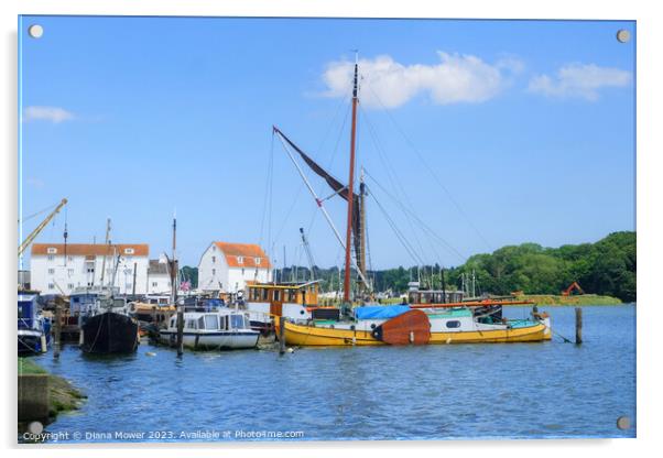 Woodbridge tide Mill  Suffolk Acrylic by Diana Mower