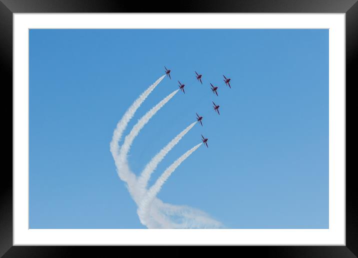 Red Arrows Apollo Formation Framed Mounted Print by J Biggadike