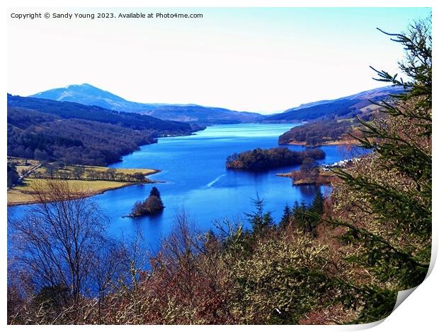 Queens View Pitlochry | Loch Tummel and The Schiehallion Print by Sandy Young