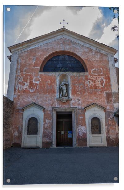 Church of San Bonaventura al Palatino in Rome Acrylic by Artur Bogacki