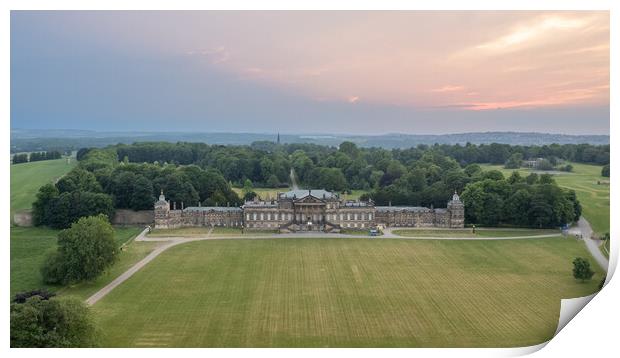 Wentworth Woodhouse Aerial View Print by Apollo Aerial Photography