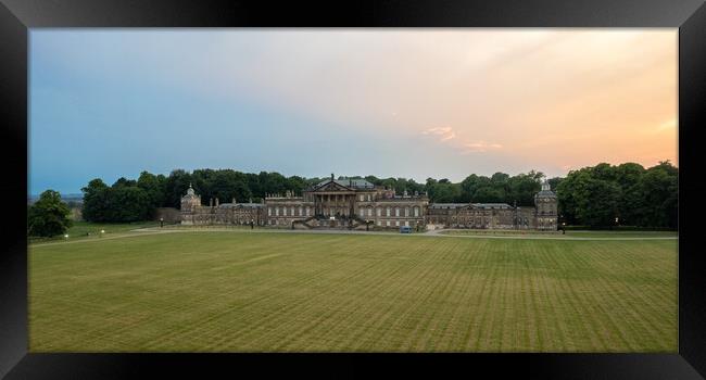 Wentworth Woodhouse Panorama Framed Print by Apollo Aerial Photography