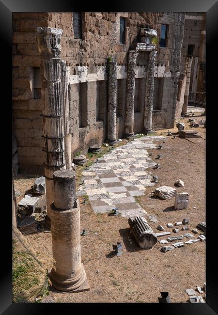 Forum of Augustus Ancient Ruins In Rome Framed Print by Artur Bogacki