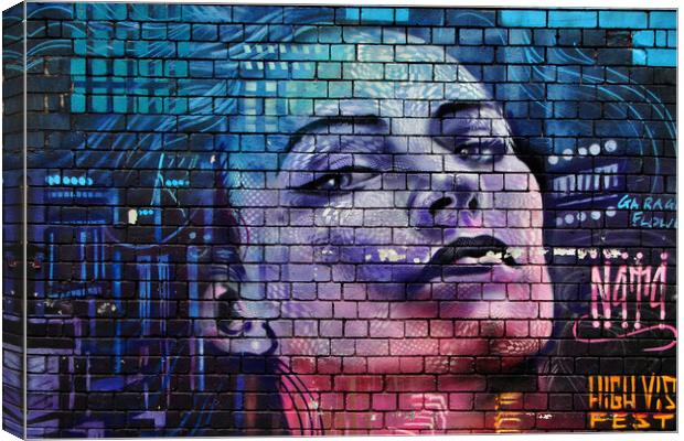 Vibrant Urban Mural in Digbeth Canvas Print by Andy Evans Photos