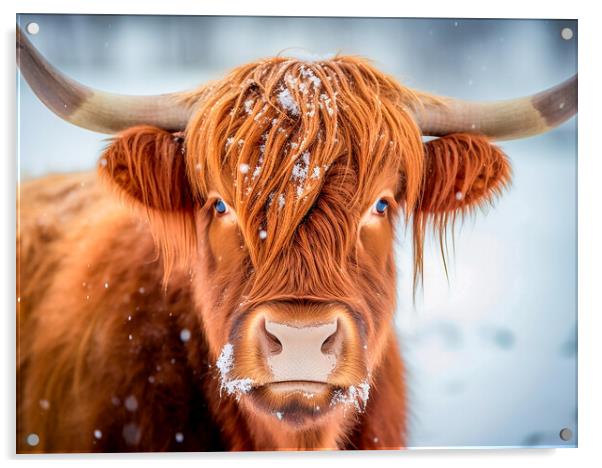 Highland Cow Acrylic by Steve Smith