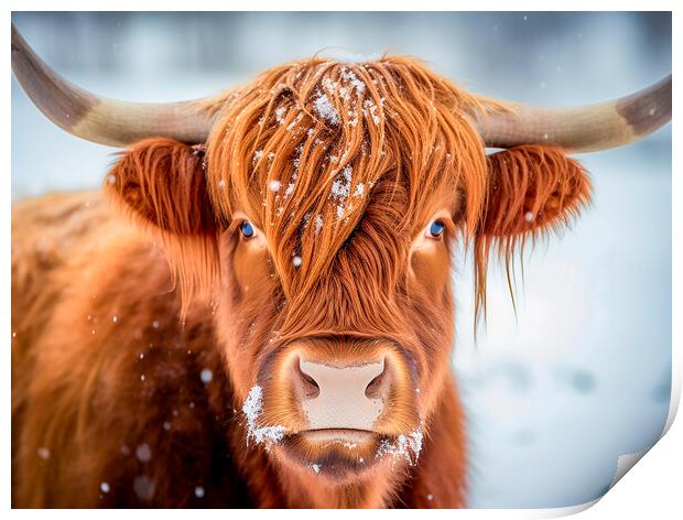 Highland Cow Print by Steve Smith