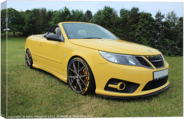 Saab 9-3 Cabriolet 2009 Canvas Print by Kevin Maughan