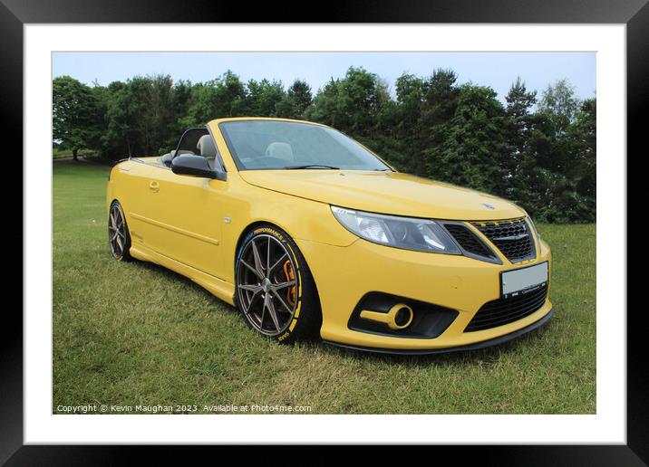 Saab 9-3 Cabriolet 2009 Framed Mounted Print by Kevin Maughan