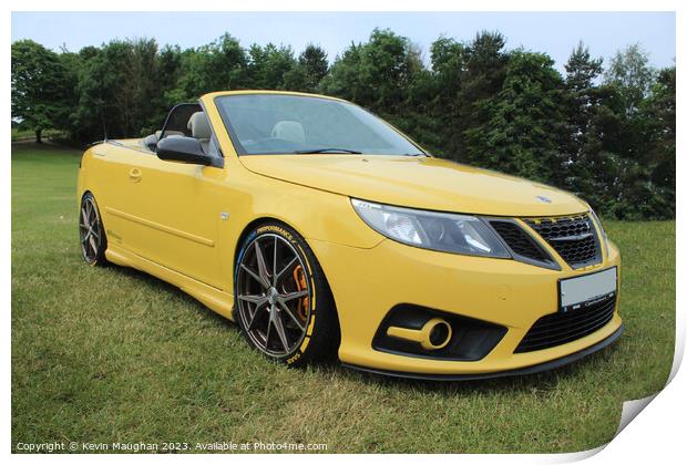 Saab 9-3 Cabriolet 2009 Print by Kevin Maughan