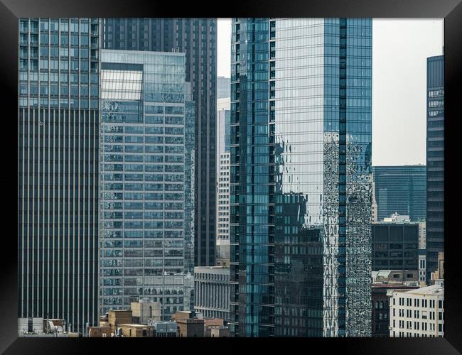 Skyscrapers of Chicago - CHICAGO, USA - JUNE 06, 2023 Framed Print by Erik Lattwein