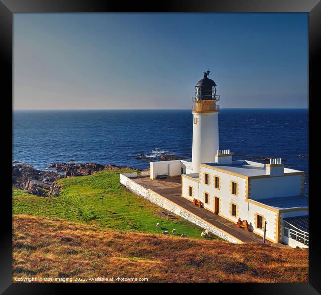 Rua Reidh Lighthouse Melvaig Wester Ross Highland  Framed Print by OBT imaging