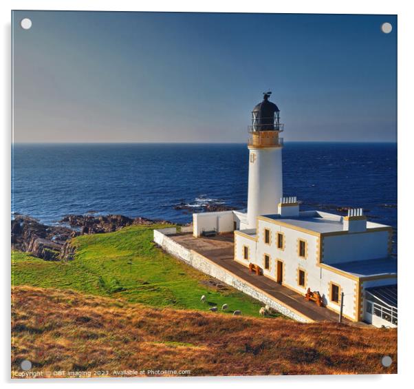 Rua Reidh Lighthouse Melvaig Wester Ross Highland  Acrylic by OBT imaging