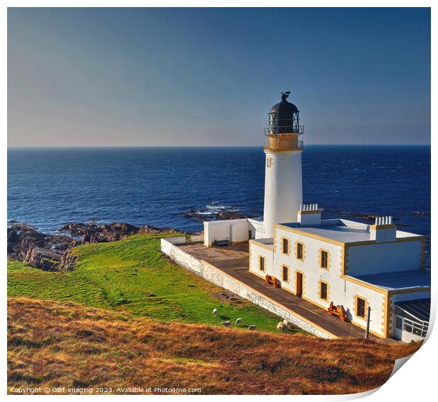 Rua Reidh Lighthouse Melvaig Wester Ross Highland  Print by OBT imaging