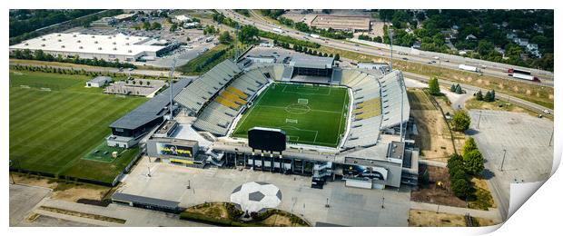 Mapfre Stadium in Columbus - aerial view - COLUMBUS, USA - JUNE 09, 2023 Print by Erik Lattwein