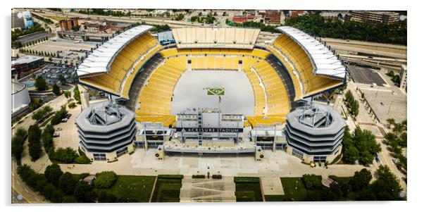 Acrisure Stadium in Pittsburgh - aerial view - PITTSBURGH, USA - JUNE 09, 2023 Acrylic by Erik Lattwein