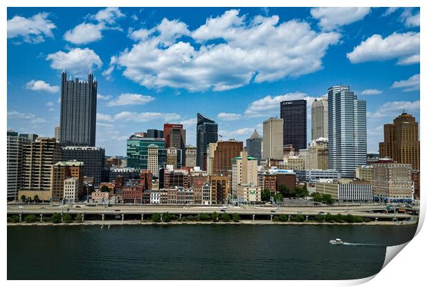 City of Pittsburgh - aerial view - PITTSBURGH, USA - JUNE 09, 2023 Print by Erik Lattwein