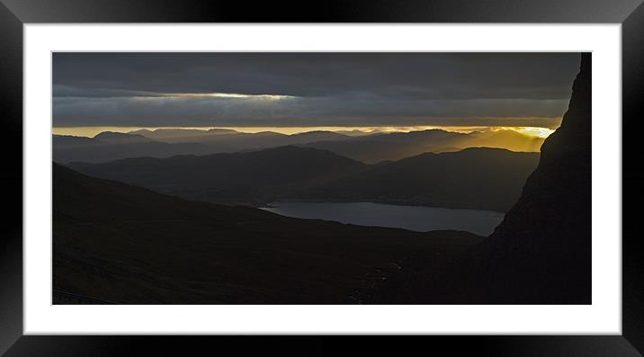 Dawn breaks over Loch Kishorn Framed Mounted Print by Gary Eason