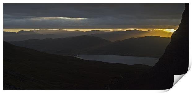 Dawn breaks over Loch Kishorn Print by Gary Eason