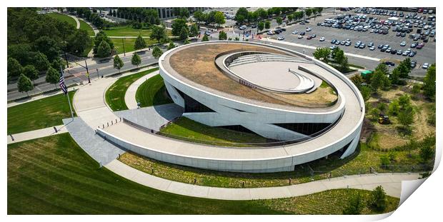 National Veterans Memorial and Museum in Columbus - aerial view - COLUMBUS, USA - JUNE 09, 2023 Print by Erik Lattwein