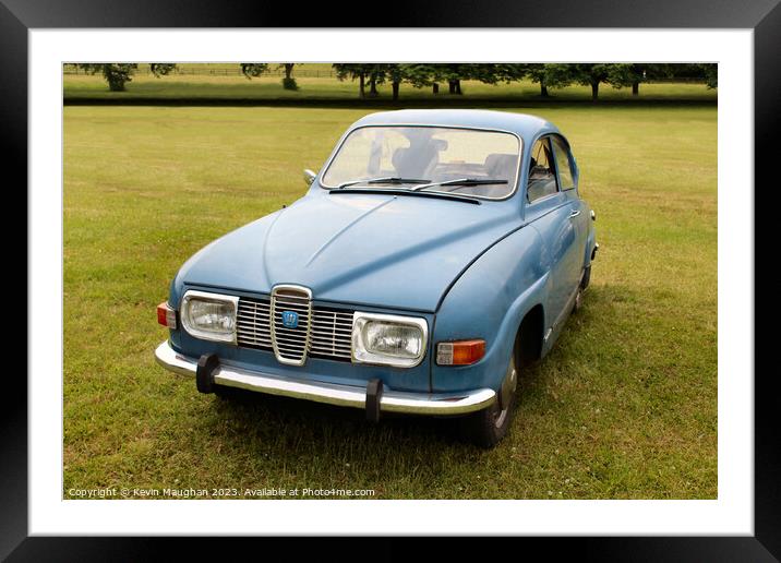 Saab 96 V4 1972 Framed Mounted Print by Kevin Maughan