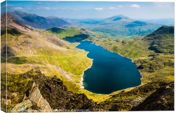 View from Snowdon Canvas Print by Mark Greenwood