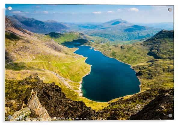 View from Snowdon Acrylic by Mark Greenwood