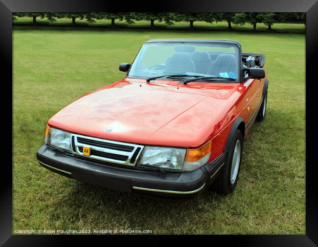 Saab 900 Convertible 1991 Framed Print by Kevin Maughan