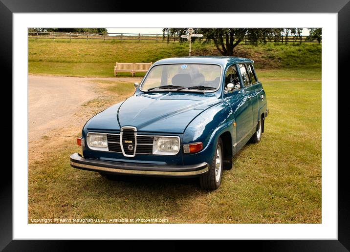 Saab 95 Estate Car 1975 Framed Mounted Print by Kevin Maughan