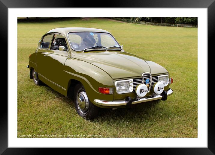 Saab 96 V4 1972 Framed Mounted Print by Kevin Maughan